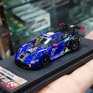 SR1/64保时捷911GT3 R14号赛车小比例合金汽车模型微缩收藏金属车