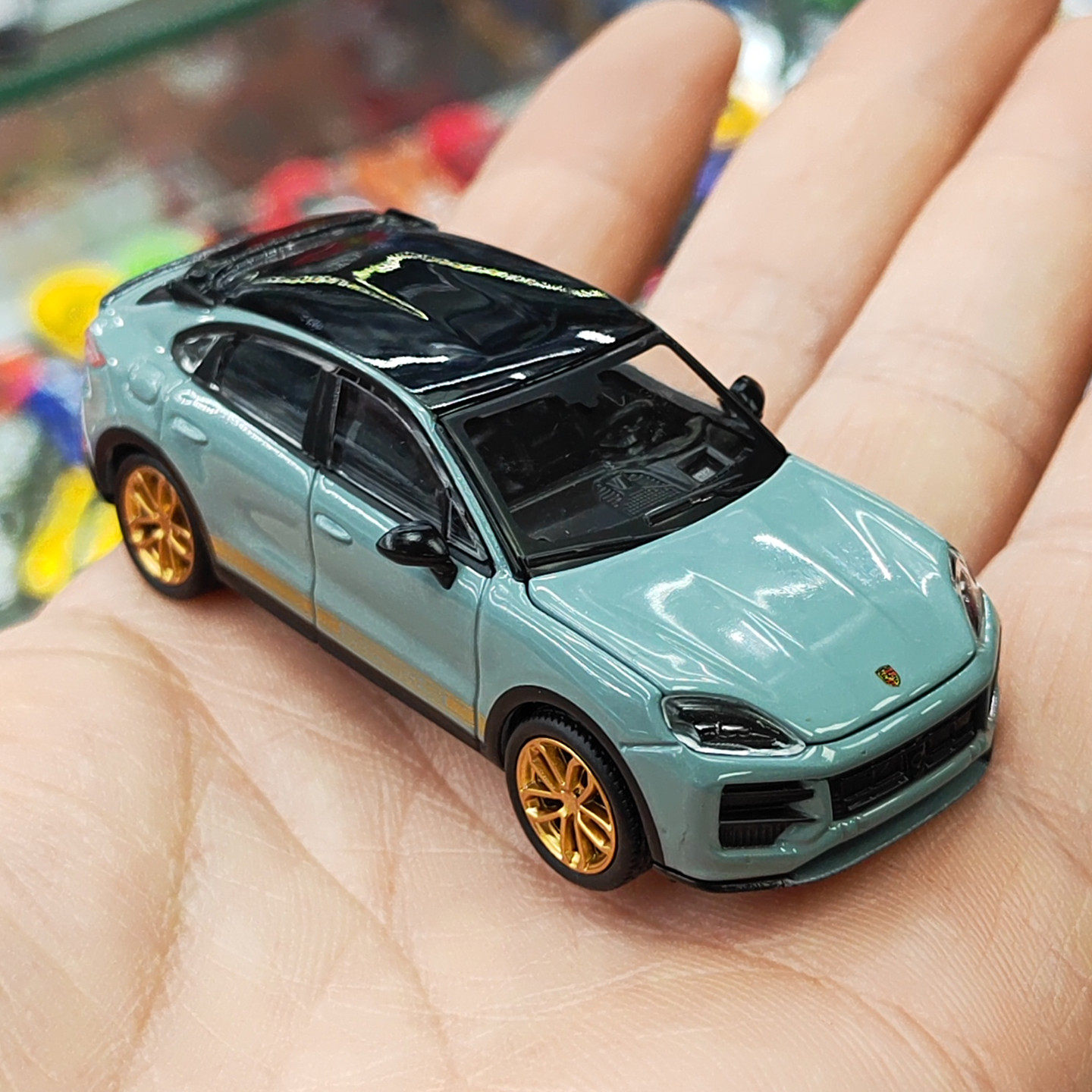 TH1/64保时捷卡宴 Turbo GT 成人收藏仿真合金汽车模型摆件金属车
