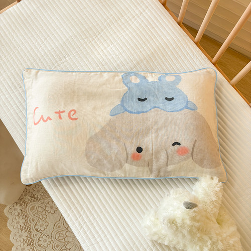 纯棉100柔软透气枕套儿童枕头套