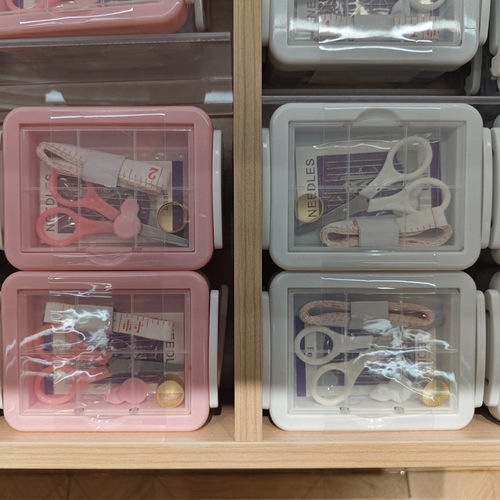 【MINISO】名创优品双层针线盒套装收纳透明便携手工制作家用