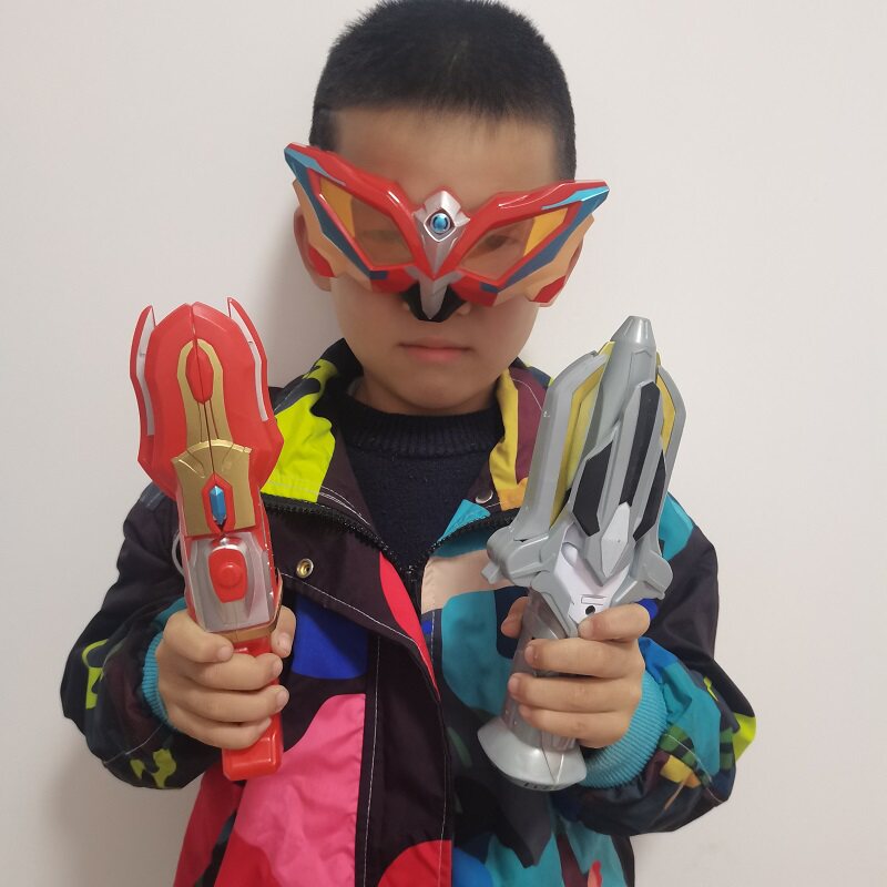 银河维克特利火炬变形枪声光火花召唤器儿童玩具新时代眼镜赛罗男