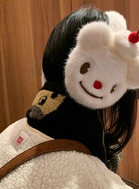 可爱黄油小熊毛绒耳罩女冬季学生骑行保暖防冻耳捂子耳套耳暖耳包