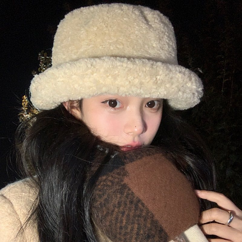 新款羊羔毛绒帽子女秋冬保暖显脸小渔夫帽复古百搭盆帽卷边小礼帽,服饰配件/皮带/帽子/围巾,帽子,淘宝优惠券,粉丝福利购,淘宝优惠卷