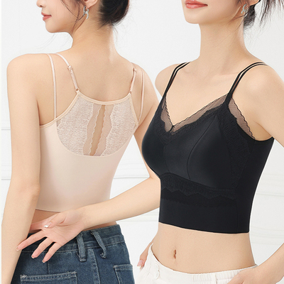 2026女士吊带免穿文胸短款透气夏季薄款美背5519