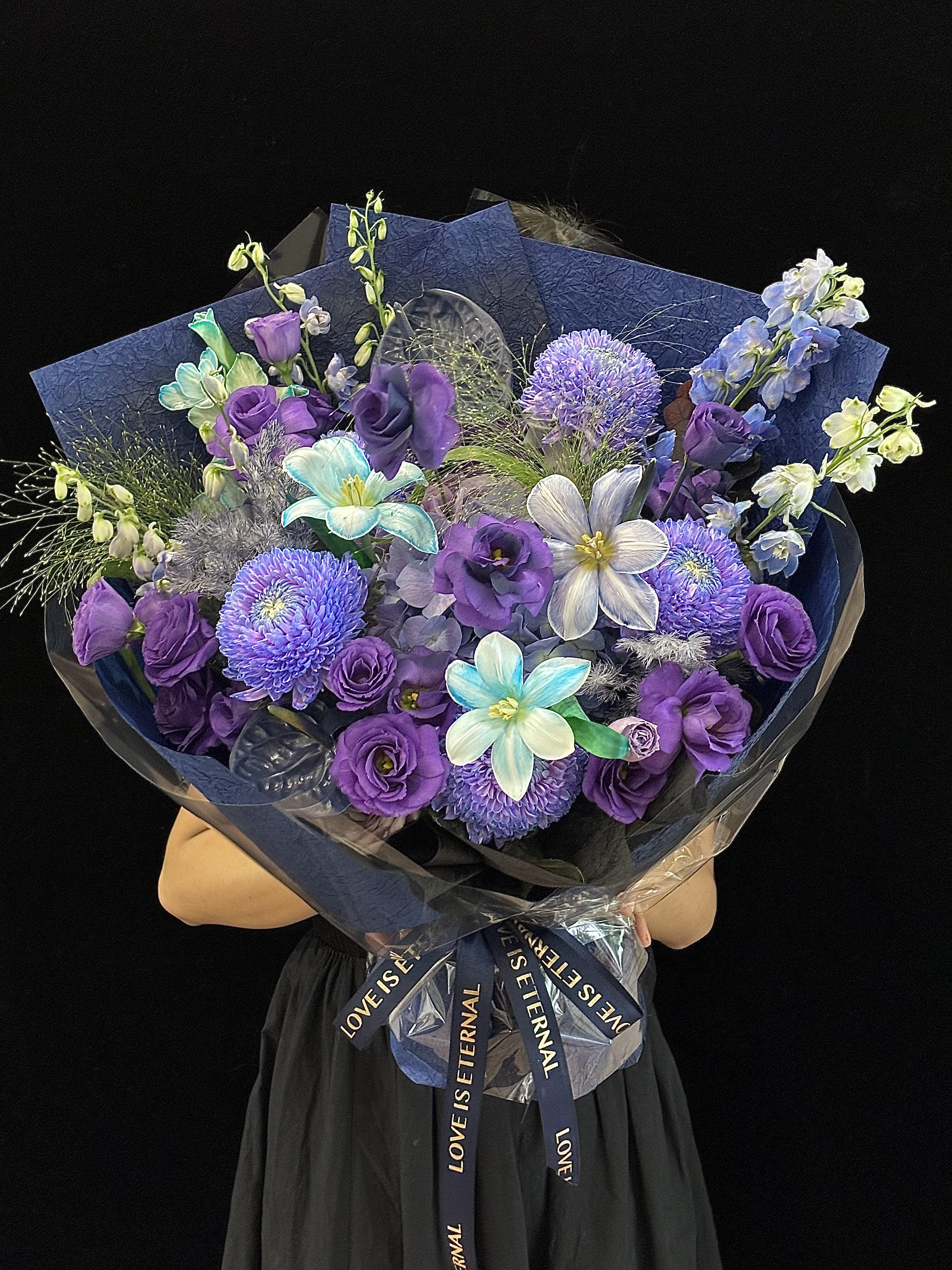 厦门花店紫色系郁金香花束送妈妈长辈思明区同城鲜花