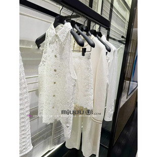 BUYER 气质白色蕾丝无袖 26早春新款 马夹 hja 日娜高奢20XXASIA