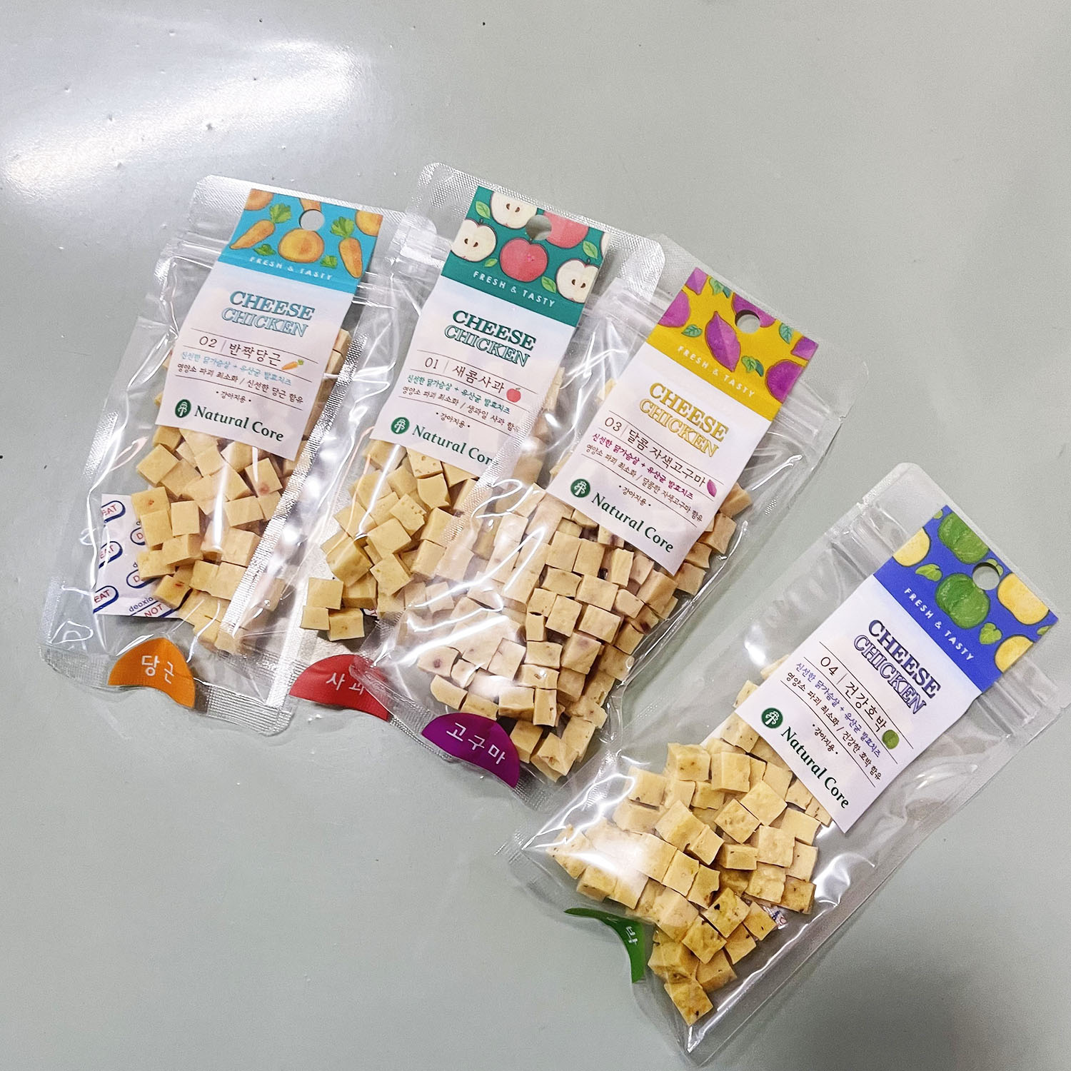 韩国Natural Core天然核心果蔬鸡肉奶酪粒狗狗零食奖励磨牙洁齿