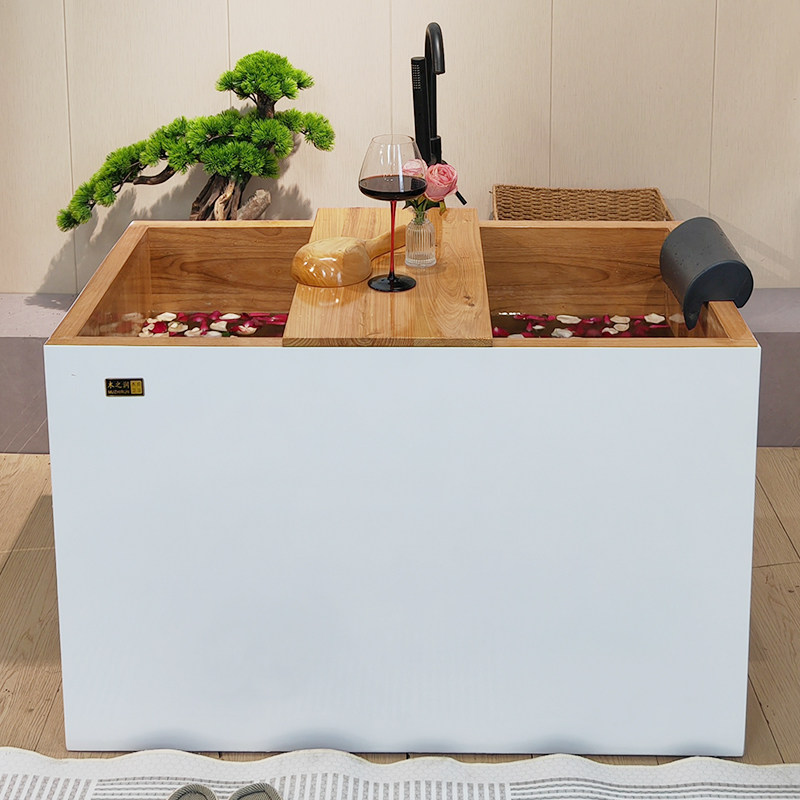 木之润木质浴缸泡木桶深小户型家用坐式独立迷你日式成人泡澡浴桶