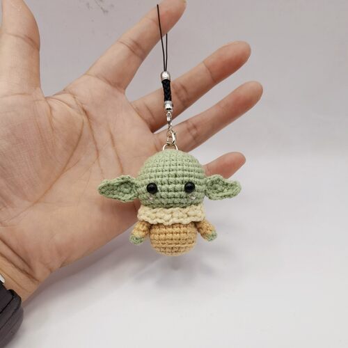 baby Yoda尤达宝宝手工diy编织钩针挂件钥匙扣材料包成品手机挂绳