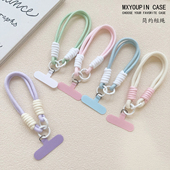 简约短款 手腕手机挂绳可拆户外防摔防丢垫片挂件手机壳链相机挂绳