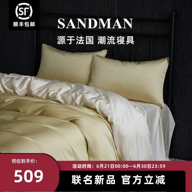 SANDMAN轻奢高档天丝棉四件套夏季凉感丝滑冰丝床品床单被套床品
