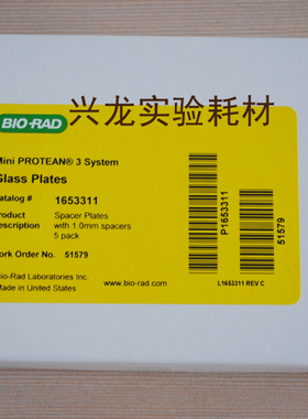 bio-rad1653311伯乐电泳槽玻璃板带封边垫条长玻板wb玻璃板1.0mm