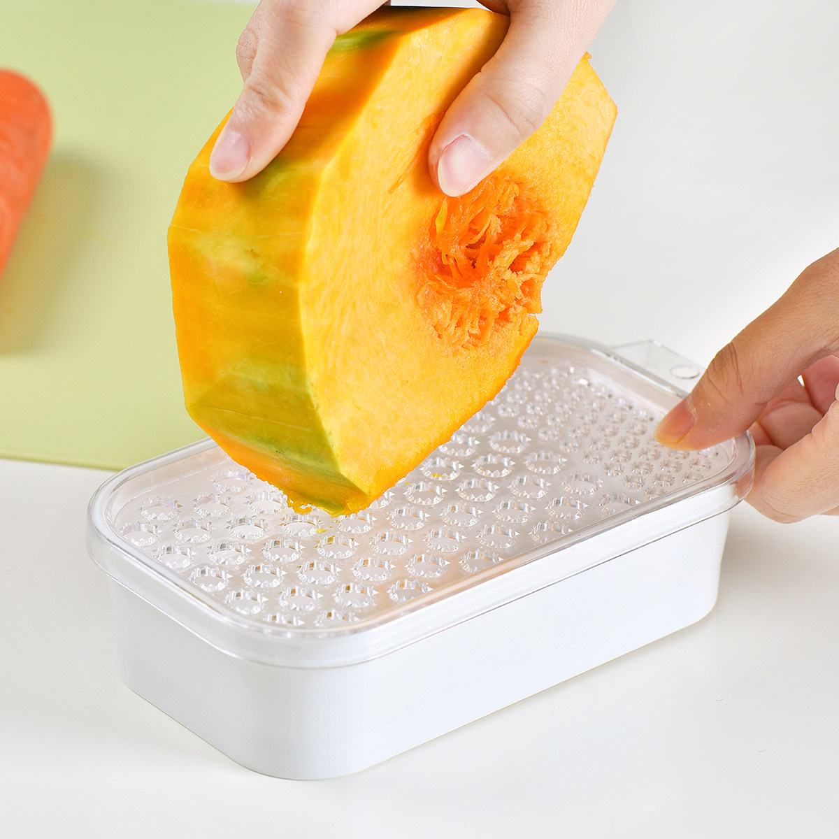 日本进口塑料磨泥蒜蓉器水果沙拉土豆搓泥器宝宝辅食研磨刨泥器