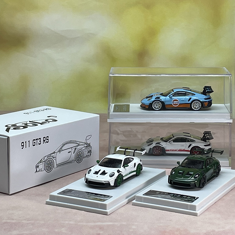 1/64 solo保时捷911 GT3RS合金汽车模型现货礼品盒包装