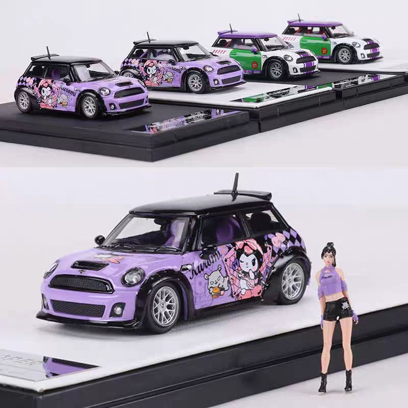 AM 宝马迷你cooper 1：64 巴斯光年 库洛米涂装仿真合金汽车模型