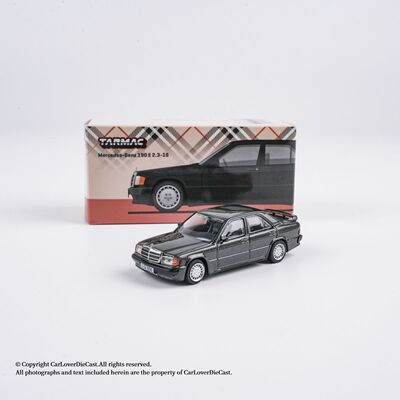 Tarmac Works TW 奔驰190E 蓝黑金属漆合金车模型摆件