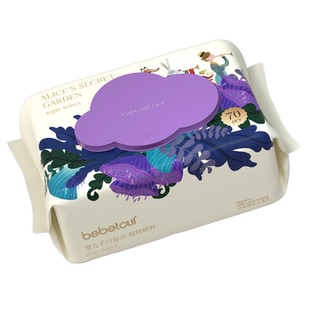 【超值试用】bebetour爱丽丝婴儿专用湿巾厚非棉柔巾70抽 限购1件