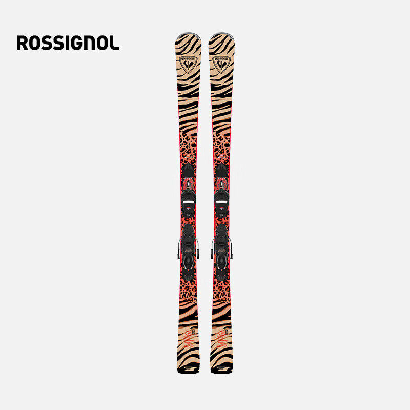 ROSSIGNOL金鸡滑雪板双板女士道内专业中级进阶豹纹滑雪板SAVAGE