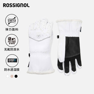 ROSSIGNOL25/26新款金鸡女士滑雪手套防水保暖印花IMPR分指手套