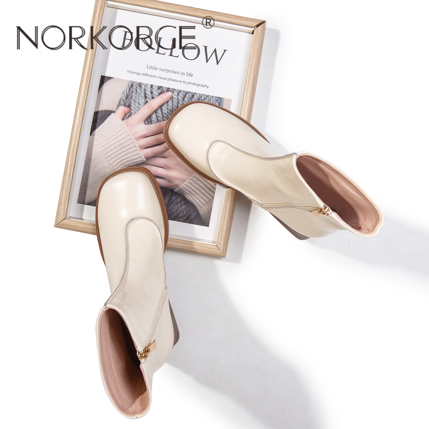 2025新款法式复古英伦风短靴