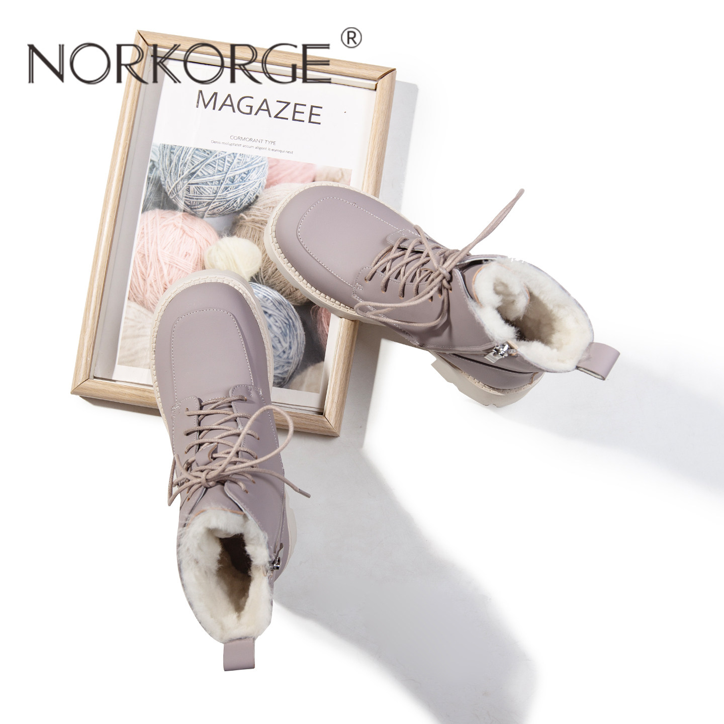 2025新款冬小香风仙女侧拉链厚底全皮全羊毛显高显瘦真毛马丁靴女,女鞋,时尚雪地靴,淘宝优惠券,粉丝福利购,淘宝优惠卷