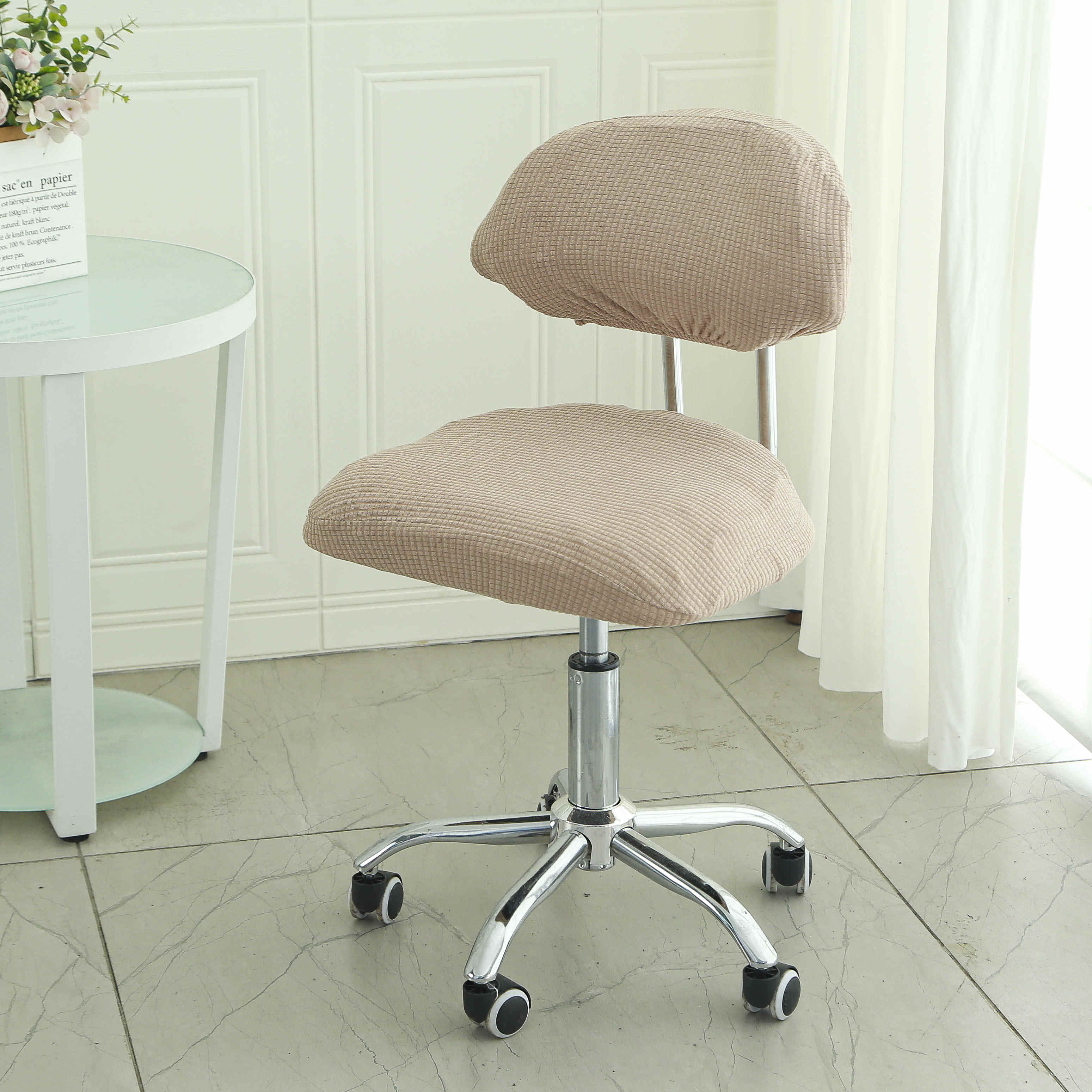 弹力通用分体椅子套全包防尘保护罩现代简约转椅凳子套罩理发椅套