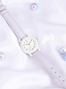 卡西欧指针手表女糖果色淡紫色学生简约时尚百搭casio女表LQ-139L