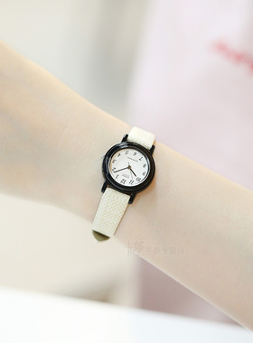 CASIO卡西欧手表女mini小圆表紫色初高中学生儿童女生石英表LQ139