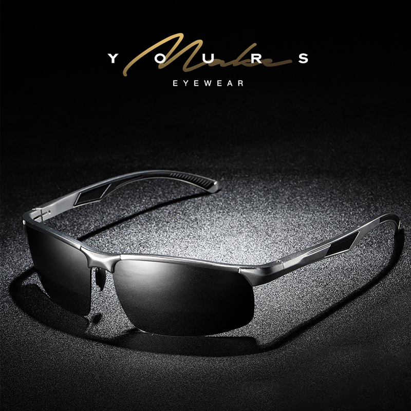 新款运动铝镁偏光太阳镜小框户外骑行眼镜防紫外线开车驾驶墨镜男