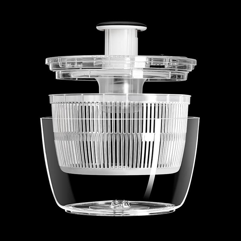 蔬菜脱水器家用水果沙拉脱水机厨房果蔬沥水篮手动按压式脱水机