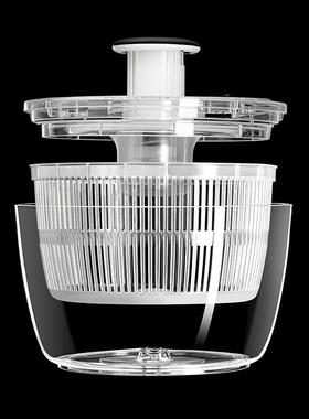 蔬菜脱水器家用水果沙拉脱水机厨房果蔬沥水篮手动按压式脱水机