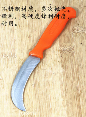 特价塑料柄菠萝刀商用不锈钢刀水果削皮刀 蔬果小白菜弯刀去皮器