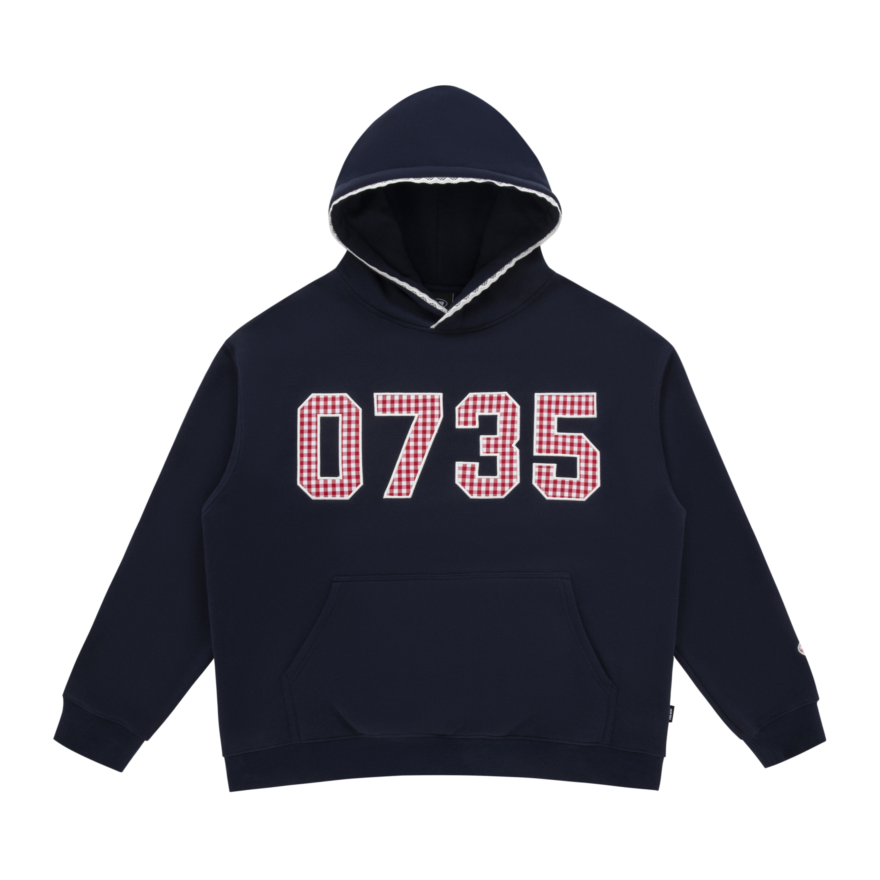 PFRAND蕾丝花边宽松连帽卫衣