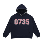 蕾丝花边格子爱心贴布连帽卫衣宽松加绒潮牌情侣帽衫 PFR AND24