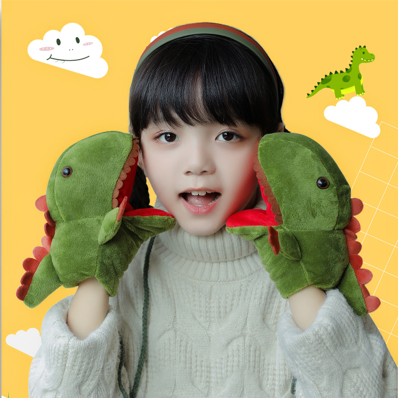 冬季保暖儿童手套挂脖