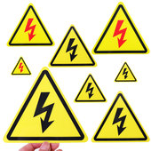 配电箱柜高压危险警告标志当心触电警示贴小心有电安全标识牌定做