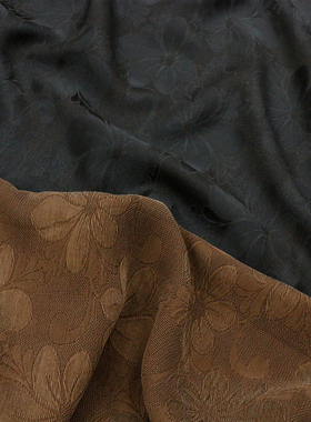 木棉花花卉透孔花萝香云纱真丝面料 东方美学新中式复古国风布料