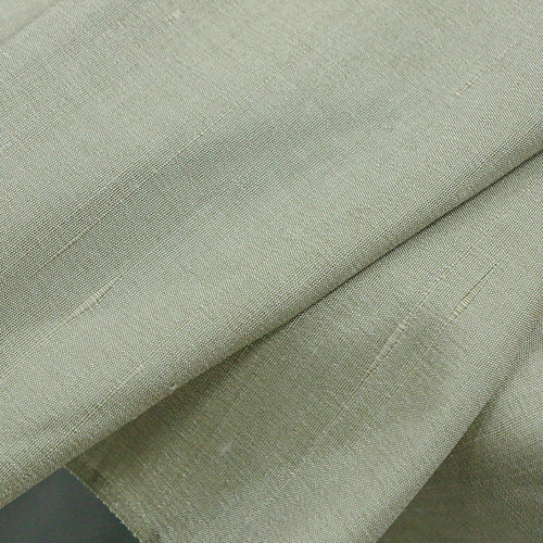 【豆绿】重磅柞蚕丝双宫色织布料复古肌理双宫绸汉服服装设计面料