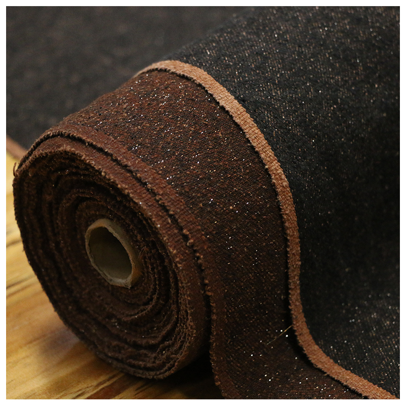 天然野生柞蚕丝布料 顺德香云纱复古老料设计师面料 重磅古朴小众