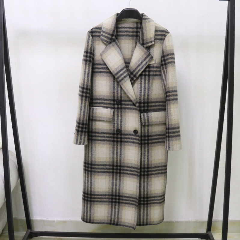 双面羊绒西装大衣长款羊毛呢外套