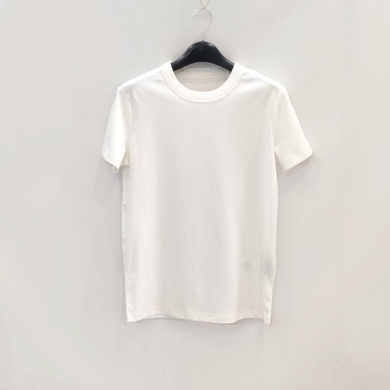 外贸尾货 夏季100纯棉简约百搭白色短袖T恤衫女弹力修身显瘦上衣,女装/女士精品,T恤,淘宝优惠券,粉丝福利购,淘宝优惠卷