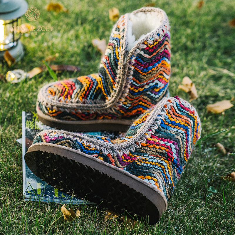 爱斯基摩羊皮毛一体雪地靴女