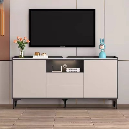 岩板电视柜卧室薄款收纳柜子