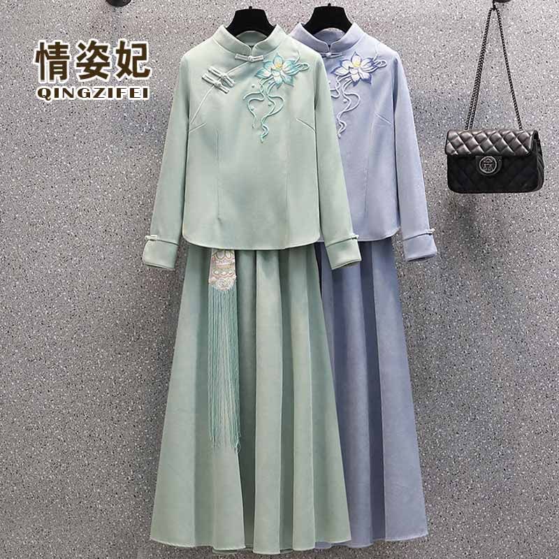 民国复古女装秋冬汉服禅意茶服中国风改良旗袍唐装上衣采耳工作服