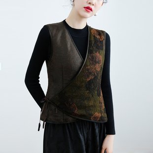 香云纱棉马甲中式外穿棉背心裁剪纸板牛皮纸1:1服装图纸纸样MJ105