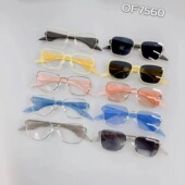 复古金边方形圆脸显瘦2024墨镜女潮韩版 高级感欧美辣妹风太阳镜