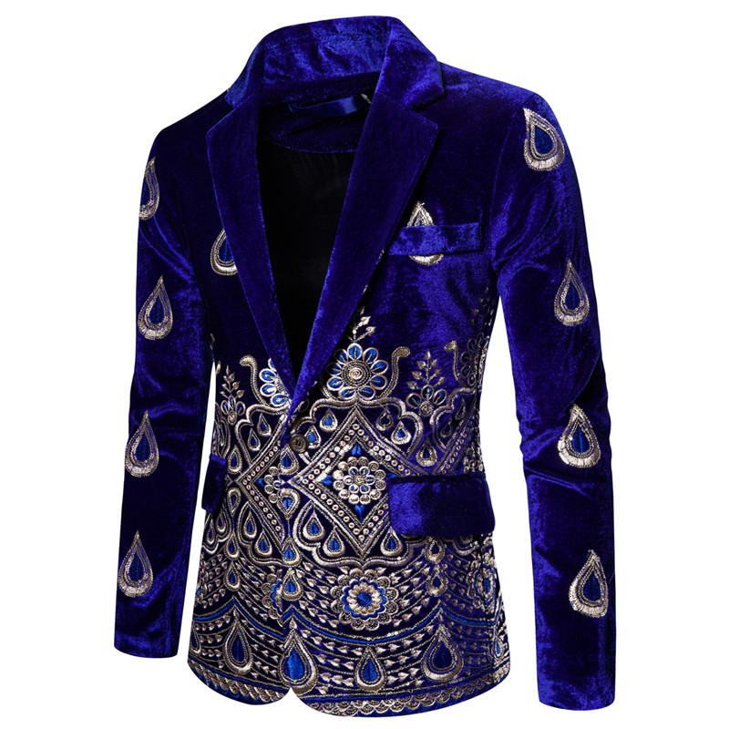 外贸秋冬金线刺绣演出服西装1815-X1008-F110,男装西服套装,星座1815