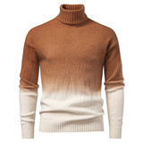 男士高领渐变拼色长袖毛衣1815-M87-F60，男装针织衫/毛衣，星座1815