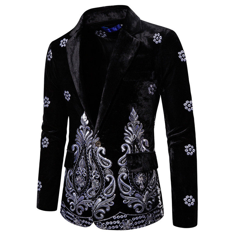 外贸秋冬金线刺绣演出服西装1815-X1008-F110,男装西服套装,星座1815