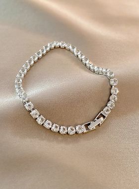 满天星锆石链女ins小众设计时尚网红新款简约冷淡风手镯配饰